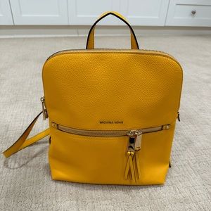 Michael Kors Yellow Backpack Purse